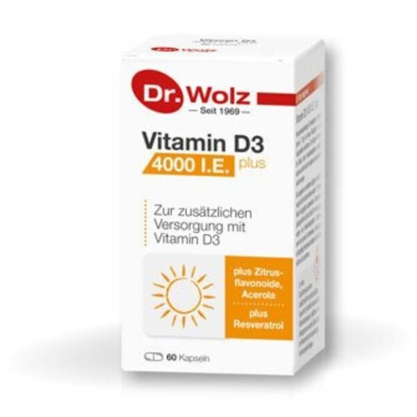 Dr. Wolz Vitamin D3 4000 I.E. plus, kapsulės N60