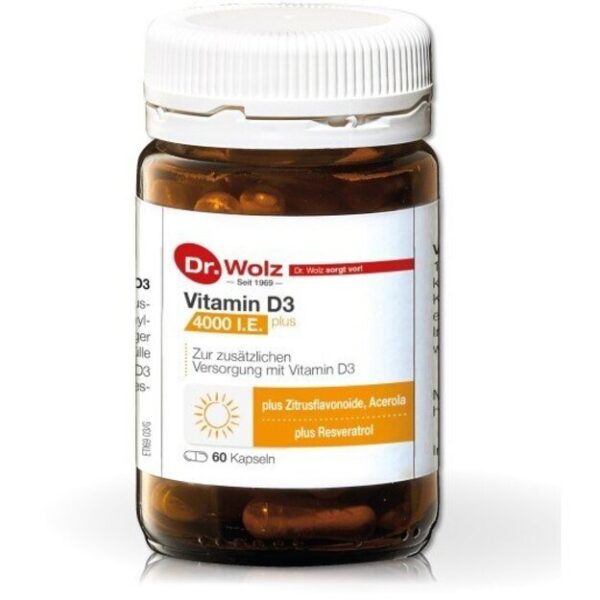 Dr. Wolz Vitamin D3 4000 I.E. plus, kapsulės N60