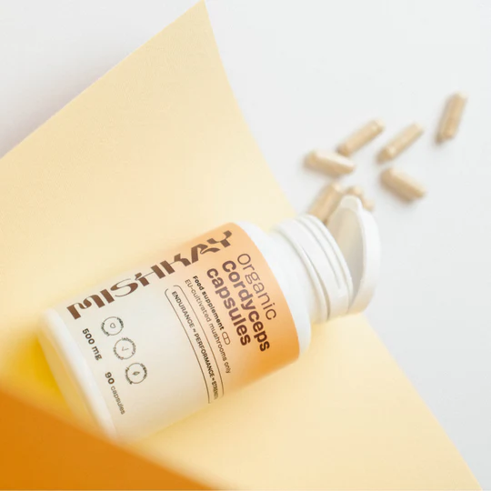 Ekologiškos Kininio kordicepso kapsulės (Maisto papildas)