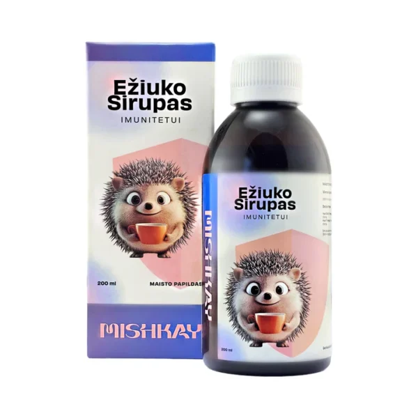 EŽIUKO SIRUPAS IMUNITETUI. Maisto papildas